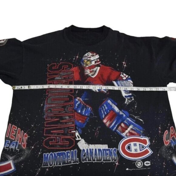 Vintage Montreal Canadians NHL Hockey T-Shirt 1994 All Over Print Size XL - Picture 9 of 12